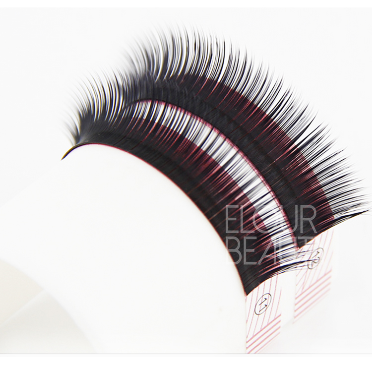 New hot private label ellipse flat eyelash extensions ES24